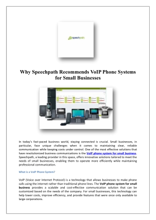 Voip Provider Dublin | Speechpath