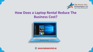 How does a Laptop Rental Reduce the Business Cost?