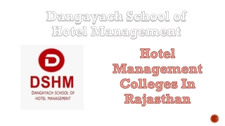 Hotel Management Colleges In Rajasthan