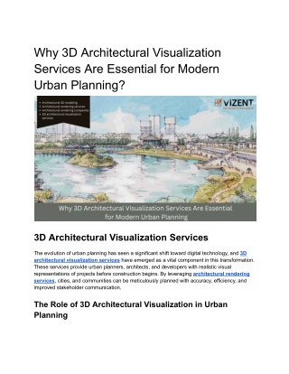 Why 3D Architectural Visualization Services Are Essential for Modern Urban Planning __ off-site vizent kriti