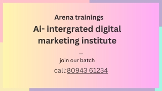Top Digital Marketing Institute in Jaipur - Arena Trainings