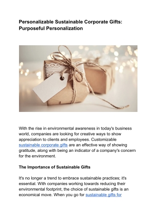 Personalizable Sustainable Corporate Gifts_ Purposeful Personalization