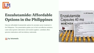 Enzalutamide Price in the Philippines | Affordable Generic & Brand Options