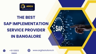 The Best SAP Implementation Service Provider in Bangalore