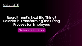 Recruitment’s Next Big Thing? Salarite is Transforming the Hiring Process