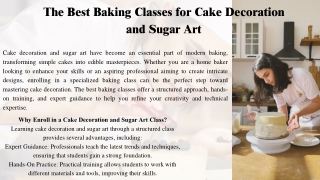 The Best Baking Classes for Cake Decoration and Sugar Art (1)