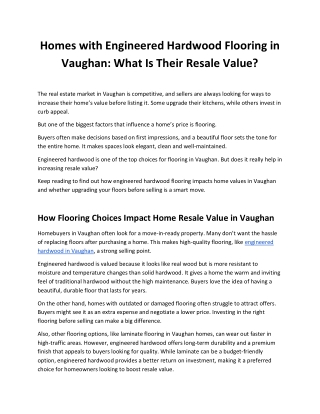 Does Engineered Flooring in Vaughan Increase Home Value.docx