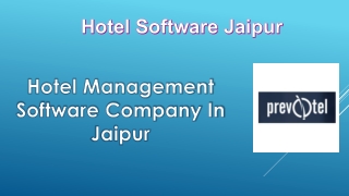 Hotel management software Company in Jaipur