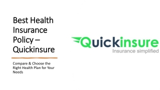 Best Health Insurance Policy – Quickinsure