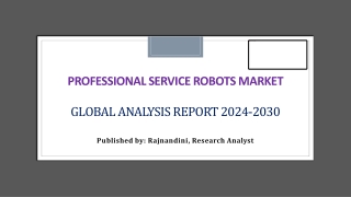Professional Service Robots Market Forecast: Growth Projections and Insights