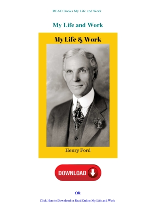 READ Books My Life and Work