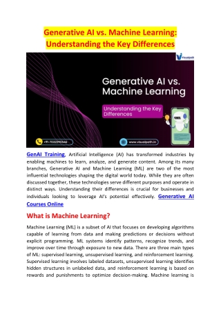 Gen AI Training in Hyderabad | Generative AI Courses Online