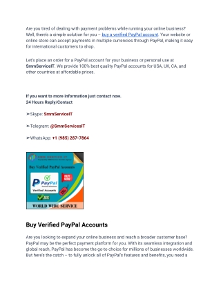 5 Trustable Platform To Buy Verified PayPal Accounts