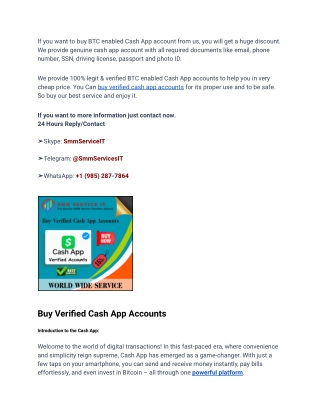 Best Place to Buy Verified Cash App Accounts in Whole Online