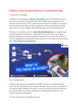 Best Azure Data Engineer Training | Azure Data Engineer