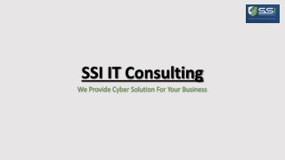 Comprehensive IT Security Services | SSI IT Consulting – Protect & Secure Your B
