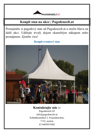 Koupit stan na akce | Pagodenzelt.at