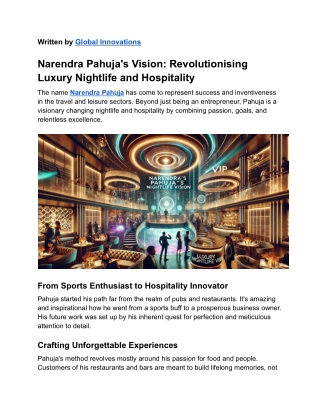 Narendra Pahuja_ Revolutionising Hospitality & Nightlife