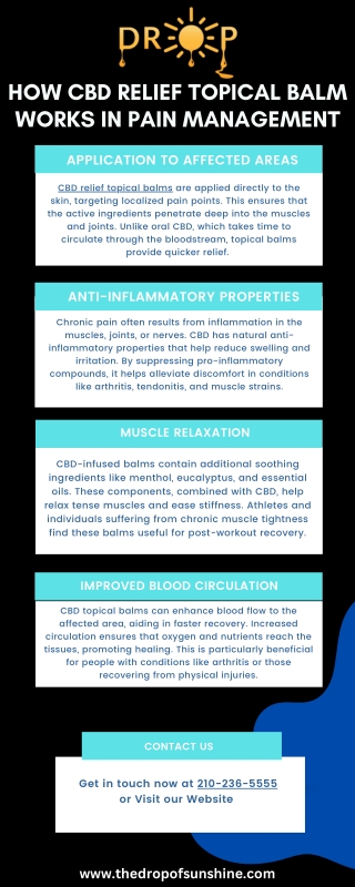 How CBD Relief Topical Balm Works in Pain Management