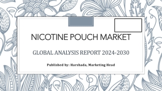 Nicotine Pouch Market Share, Outlook, Size and Overview Trends | 2024-2030