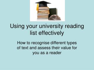 Using your university reading list effectively