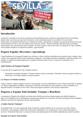 Paquetes familiares que combinan diversión y aprendizaje en España