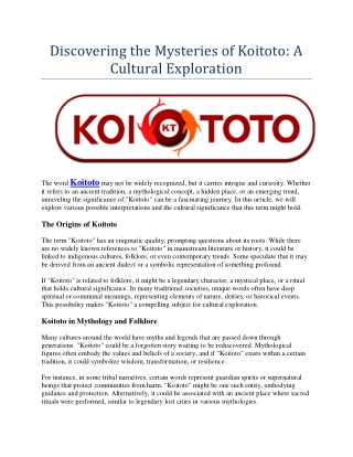 koitoto 1