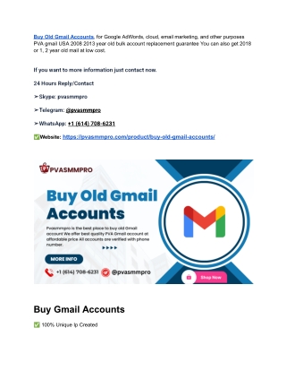 Top 3 Trustable Marketplace to Buy Old Gmail Accounts