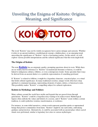 KOITOTO 2