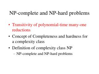 NP-complete and NP-hard problems