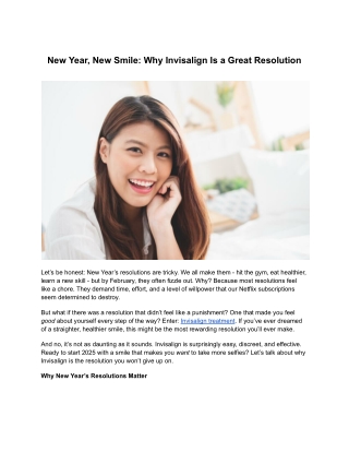 New Year, New Smile_ Why Invisalign Is a Great Resolution - Alphadentalclinic