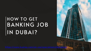 How to Get Banking Job in Dubai?