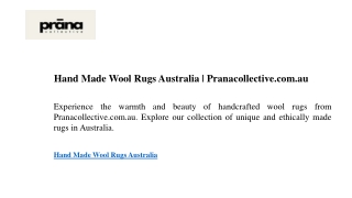 Hand Made Wool Rugs Australia  Pranacollective.com.au