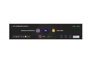 Xem trực tiếp Sanfrecce Hiroshima vs Nam Định vào lúc 17:00, ngày 19/02/2025