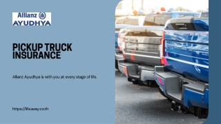 Pickup truck insurance| Allianz Ayudhya Thailand