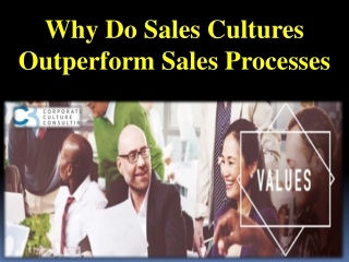 Why Do Sales Cultures Outperform Sales Processes