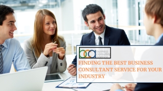 Finding the Best Business Consultant Service for Your Industry