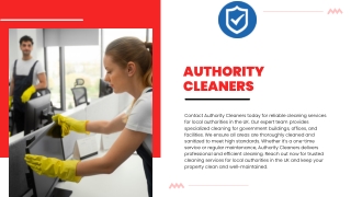 Cleaning Services for Local Authorities in UK - Authority Cleaners