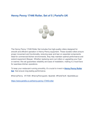 Henny Penny 17446 Roller, Set of 5 _ PartsFe UK (1)