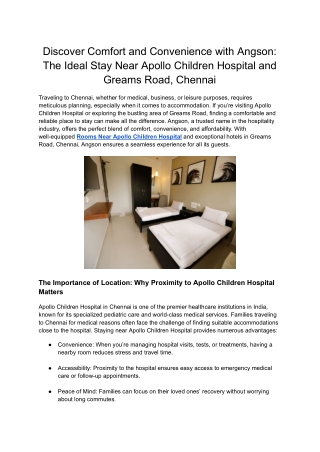 Service Apartments in Chennai