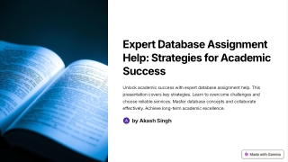 Expert Database Assignment Help Strategies for Academic Success