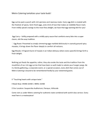 Best Catering Service in Chittur