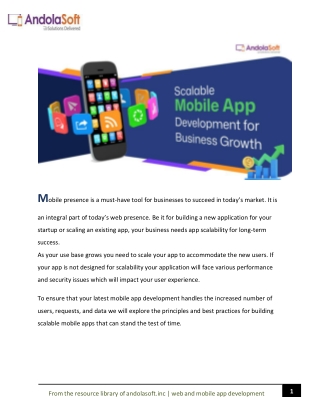 Scalable Mobile App Development for Business Growth