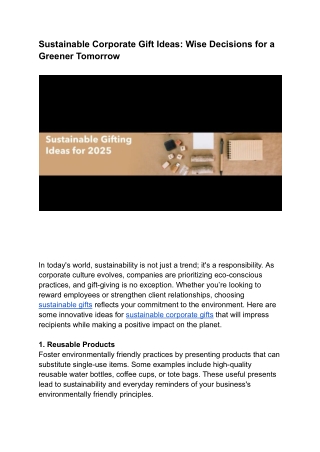 Sustainable Corporate Gift Ideas_ Wise Decisions for a Greener Tomorrow