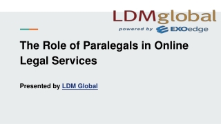 The Role of Paralegals in Online Legal Services