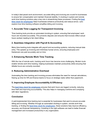 How Time Tracking Software Simplifies Billing & Invoicing