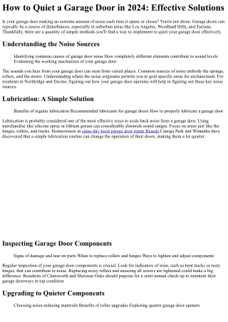 same-day local garage door repair Reseda Explained in Fewer than 140 Characters