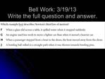 Bell Work: 3
