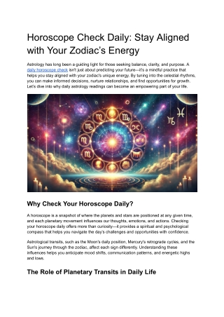 Horoscope Check Daily_ Stay Aligned with Your Zodiac’s Energy
