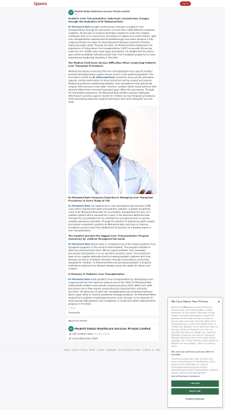 Pediatric Liver Transplantation changes through Dr Mohamed Rela